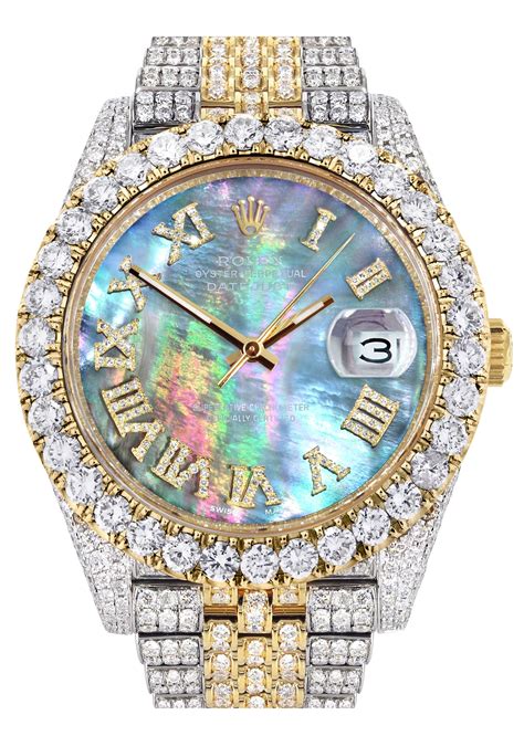 rolex diamantes|Rolex diamond set watch.